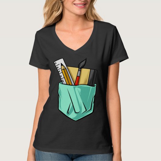 Artists Artist Tools  Cute Pocket T-Shirt (Vorderseite)
