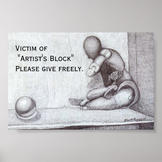 "Artist's Block" Mini-Poster Poster (Vorne)