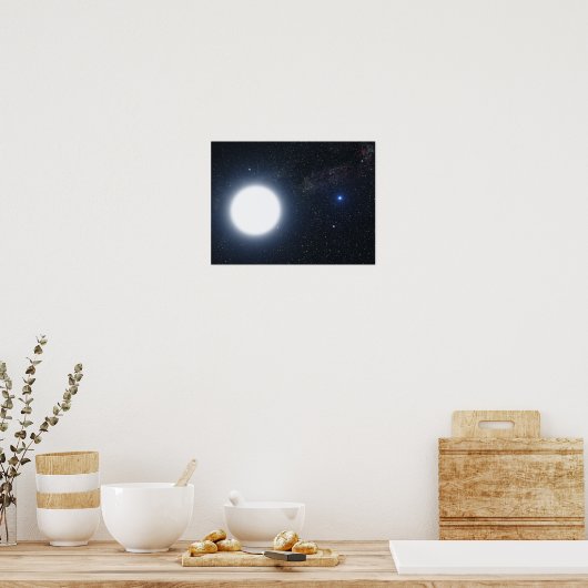 Artist's concept showing the binary star system poster (Küche)