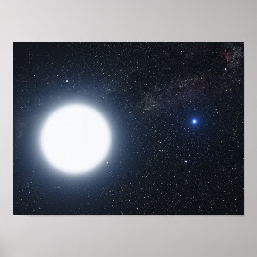 Artist's concept showing the binary star system poster (Vorne)