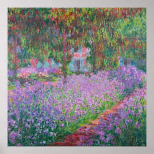 Artist's Garden at Giverny by Claude Monet Poster