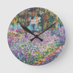 Artist's Garden Giverny Runde Wanduhr