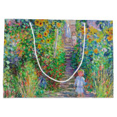 Artist's Garden, Monet Große Geschenktasche Geschenktüte (Rückseite)
