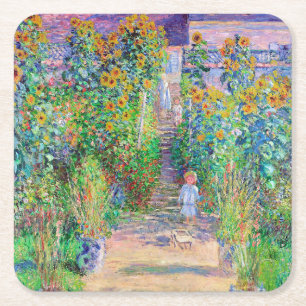 Artist's Garden, Monet Rechteckiger Pappuntersetzer