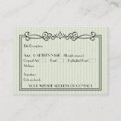 Artists leere ACEO Miniaturkunstkarten mit COA Visitenkarte (Rückseite)