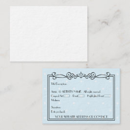 Artists leere ACEO Miniaturkunstkarten mit COA Visitenkarte