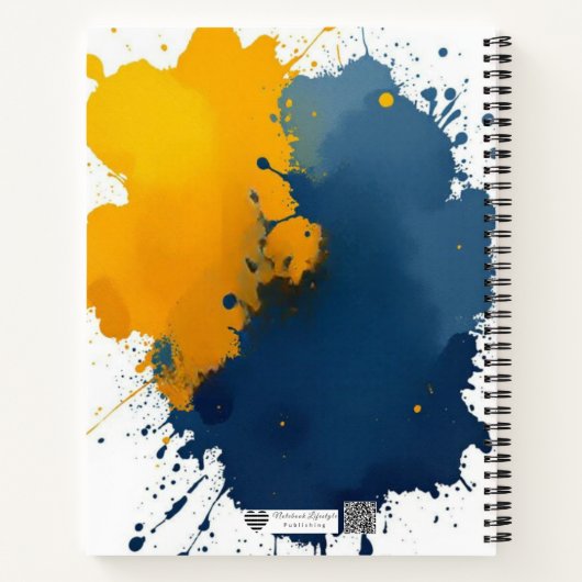 Artist's Paint Splatter Notebook Notizblock (Rückseite)