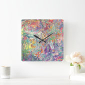 Artist's Palette Quadratische Wanduhr (Zuhause)