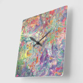 Artist's Palette Quadratische Wanduhr (Winkel)