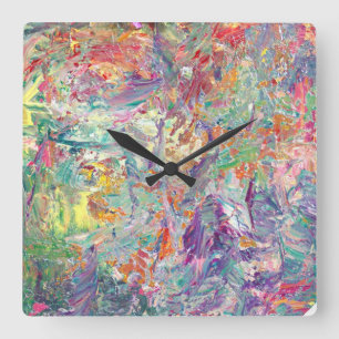 Artist's Palette Quadratische Wanduhr