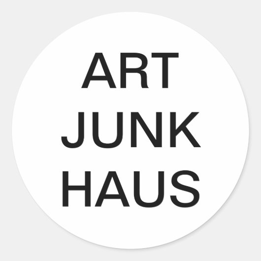 ARTJUNKHAUS Jeff Hankamer Artjunkhaus SPLASH-ART Runder Aufkleber (Vorderseite)