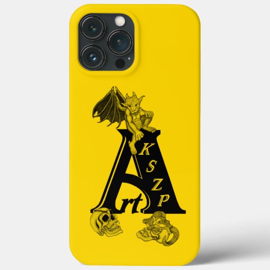 ArtKSZP-Logo mit Golem und Skull Case-Mate iPhone Hülle (Rückseite)