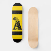 ArtKSZP Logo mit Kleine Golem schwarz gelb Design Skateboard (Vorderseite)