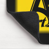 ArtKSZP Logo mit kleinem golem schwarz gelb Design Mousepad (Ecke)