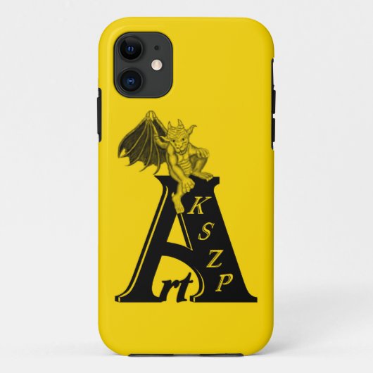 ArtKSZP Logo schwarz gelb Design Case-Mate iPhone Hülle (Rückseite)