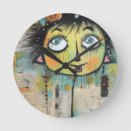 ArtLady 11 Bezaubernd und bedrückt Runde Wanduhr