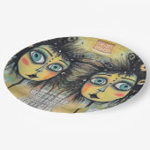 ArtLady 12 Bezaubernd und bedrückt Pappteller (Schrägansicht)