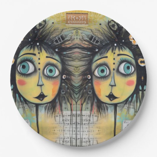 ArtLady 12 Bezaubernd und bedrückt Pappteller (Vorderseite)