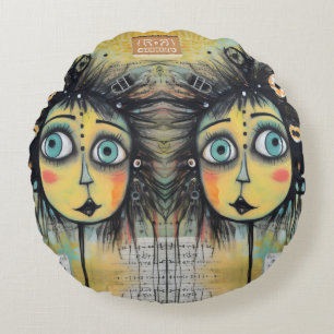 ArtLady 12 Charmant und abgenutzt Rundes Kissen