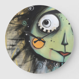 ArtLady 13 Bezaubernd und bedrückt Große Wanduhr