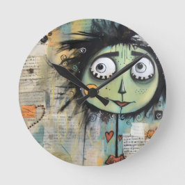 ArtLady 13 Bezaubernd und bedrückt Runde Wanduhr