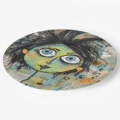 ArtLady 15 Bezaubernd und bedrückt Pappteller (Schrägansicht)