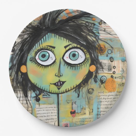 ArtLady 15 Bezaubernd und bedrückt Pappteller (Vorderseite)