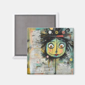 ArtLady 16 Bezaubernd und bedrückt Magnet (Vorderseite/Rückseite)