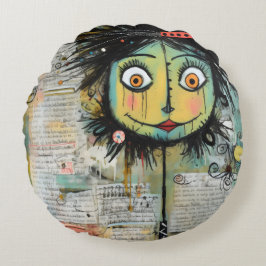 ArtLady 16 Bezaubernd und bedrückt Rundes Kissen