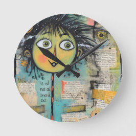 ArtLady 17 Bezaubernd und bedrückt Runde Wanduhr