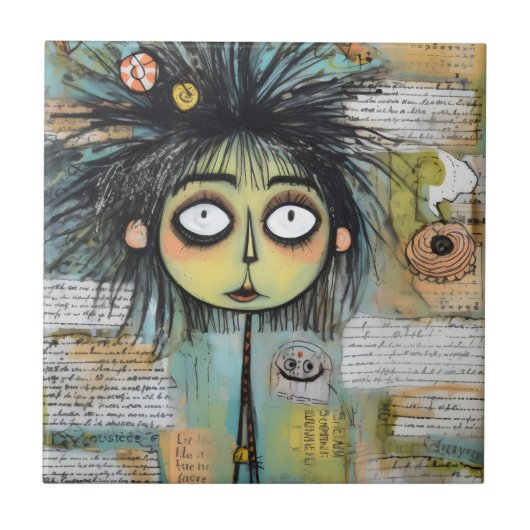 ArtLady 18 Bezaubernd und bedrückt Fliese (Vorderseite)