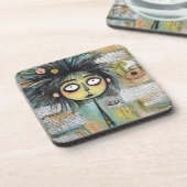 ArtLady 18 Bezaubernd und bedrückt Getränkeuntersetzer (Linke Seite)