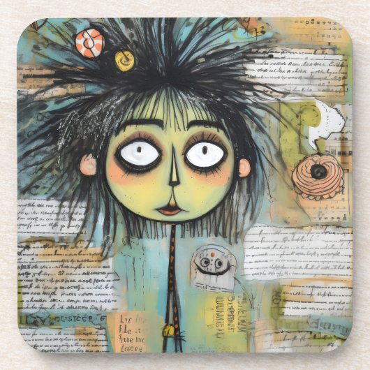 ArtLady 18 Bezaubernd und bedrückt Getränkeuntersetzer (Vorderseite)