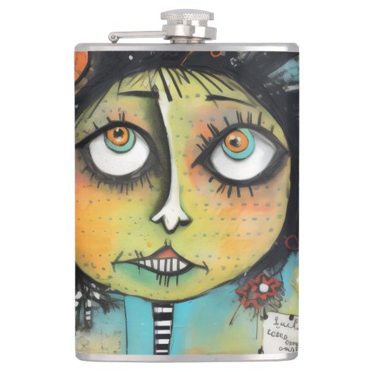 ArtLady 19 Bezaubernd und bedrückt Flachmann (Vorderseite)