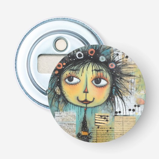 ArtLady 1 Bezaubernd und bekümmert Flaschenöffner (Vorderseite)