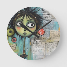 ArtLady 20 Bezaubernd und bedrückt Runde Wanduhr