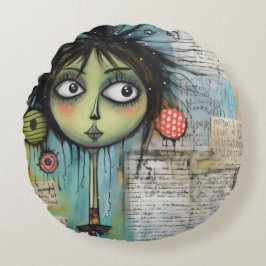 ArtLady 20 Bezaubernd und bedrückt Rundes Kissen