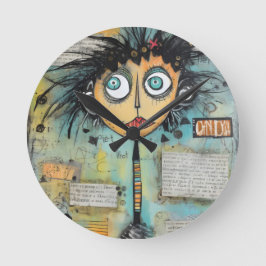 ArtLady 21 Bezaubernd und bedrückt Runde Wanduhr