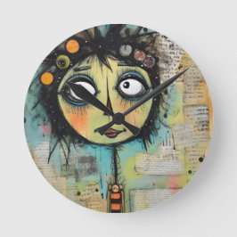 ArtLady 22 Bezaubernd und bedrückt Runde Wanduhr
