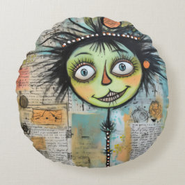 ArtLady 23 Bezaubernd und bedrückt Rundes Kissen