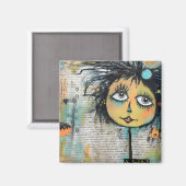 ArtLady 25 Bezaubernd und bedrückt Magnet (Vorderseite/Rückseite)