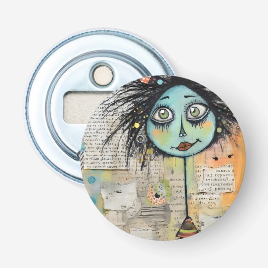 ArtLady 2 Bezaubernd und bekümmert Flaschenöffner (Vorderseite)