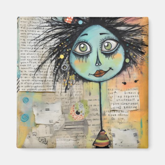 ArtLady 2 Bezaubernd und bekümmert Magnet (Vorne)