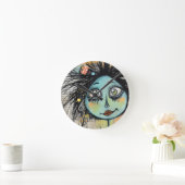 ArtLady 2 Bezaubernd und bekümmert Runde Wanduhr (Zuhause)