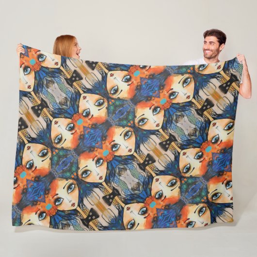 ArtLady 31 Bezaubernd und bedrückt Fleecedecke (Beispiel)