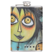 ArtLady 3 Bezaubernd und bekümmert Flachmann (Vorderseite)