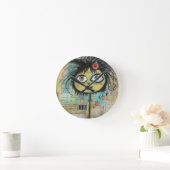 ArtLady 4 Bezaubernd und bekümmert Runde Wanduhr (Zuhause)