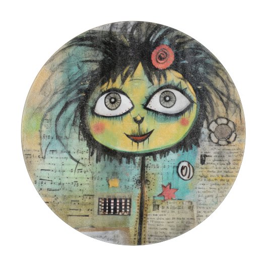 ArtLady 4 Bezaubernd und bekümmert Schneidebrett (Vorderseite)