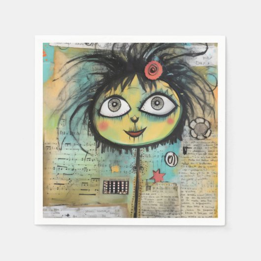 ArtLady 4 Bezaubernd und bekümmert Serviette (Vorderseite)