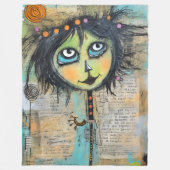 ArtLady 5 Bezaubernd und bekümmert Fleecedecke (Vorderseite)